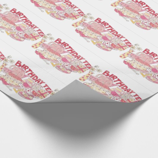 Birthday Tea Cadeaupapier (Hoek)