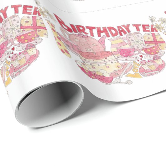 Birthday Tea Cadeaupapier (Rol Hoek)