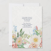 Birthday Tea Dusty Pink Elegant Floral Art Teapot Kaart (Achterkant)