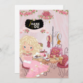 Birthday Tea Party 1 Hartelijk dank Kaart (Voorkant / Achterkant)