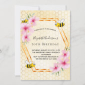 Birthday tea party honeycomb hommels kaart (Voorkant)