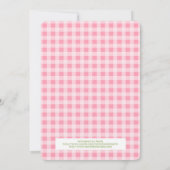 Birthday Tea Party Invitation Little Girls roze 2 Kaart (Achterkant)