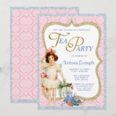 Birthday Tea Party Kaart (Voorkant / Achterkant)