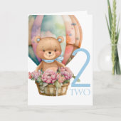 Birthday Teddy Bear Balloon 2ND Kaart (Voorkant)