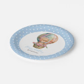 Birthday Teddy Bear Balloon Poke Stippen Papieren Bordje (Gekanteld)
