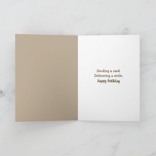 Birthday Teddy Bear In Rainy Window Kaart (Binnen)