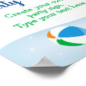 Birthday-teken voor jongens Pool Poster (Hoek)