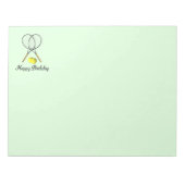 Birthday Tennis Green Sports Notitieblok (Voorkant)