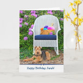 Birthday Terrier Kaart (Gele Bloem)