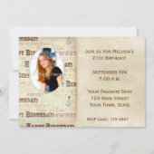 Birthday Text Photo Card Uitnodiging (Voorkant)