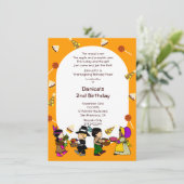 Birthday Thanksgiving Children's Party Invitation Kaart (Staand voorkant)
