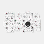 Birthday-thema Rode en zwarte spin Bedankdoosjes (Uitgevouwen)