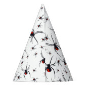 Birthday-thema Rode en zwarte spin Feesthoedjes (Achterkant)