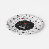 Birthday-thema Rode en zwarte spin Papieren Bordje (Gekanteld)