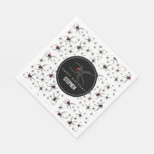 Birthday-thema Rode en zwarte spin Servet (Hoek)