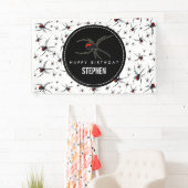 Birthday-thema Rode en zwarte spin Spandoek (Insitu)