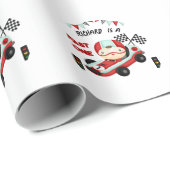 Birthday Theme Race Car Racing Kind Cadeaupapier (Rol Hoek)