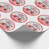 Birthday Theme Race Car Racing Kind Cadeaupapier (Hoek)