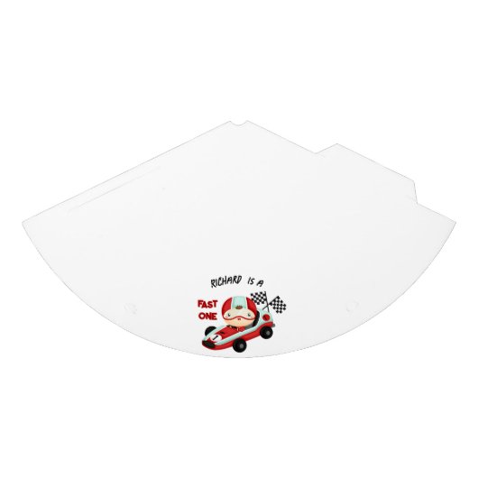 Birthday Theme Race Car Racing Kind Feesthoedjes (Voorkant)