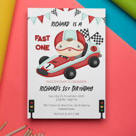 Birthday Theme Race Car Racing Kind Kaart