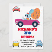 Birthday Theme Race Car Racing Kind Kaart (Voorkant)