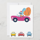 Birthday Theme Race Car Racing Kind Kaart (Achterkant)