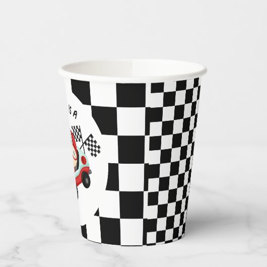 Birthday Theme Race Car Racing Kind Papieren Bekers (Links)