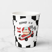 Birthday Theme Race Car Racing Kind Papieren Bekers (Voorkant)