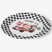 Birthday Theme Race Car Racing Kind Papieren Bordje (Gekanteld)