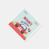Birthday Theme Race Car Racing Kind Servet (Hoek)
