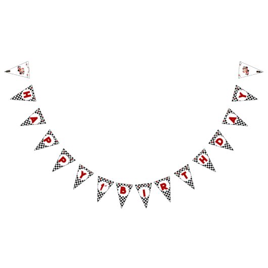 Birthday Theme Race Car Racing Kind Vlaggetjes (Alle)