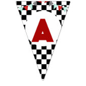 Birthday Theme Race Car Racing Kind Vlaggetjes (Derde vlag)