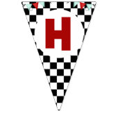 Birthday Theme Race Car Racing Kind Vlaggetjes (Tweede vlag)