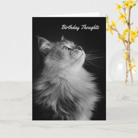 Birthday Thoughts, Siberische stijl Kaart (Gele Bloem)