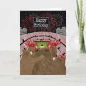 Birthday Three Bears Cheering Red Kaart (Voorkant)