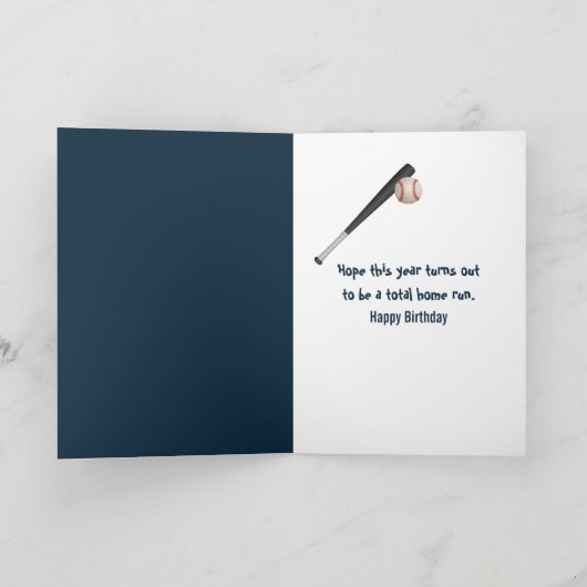 Birthday Tiger Baseball Player #27 Up To Bat Kaart (Binnen)