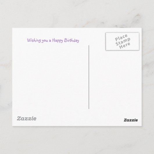 Birthday Tiger Briefkaart (Achterkant)