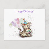 Birthday Tiger Briefkaart (Voorkant)