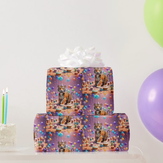 Birthday Tiger Cadeaupapier (Feestgeschenken)