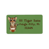 Birthday Tiger Etiket (Voorkant)