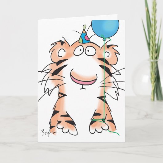 BIRTHDAY TIGER KAART (Voorkant)