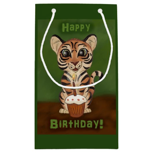 Birthday Tiger Klein Cadeauzakje (Achterkant)