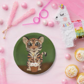 Birthday Tiger Papieren Bordje (Feest)