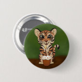 Birthday Tiger Ronde Button 5,7 Cm (Voorkant /achterkant)