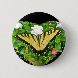 Birthday Tiger Swallowtail Butterfly Items Ronde Button 5,7 Cm