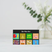 Birthday Tile Wallpaper, Jouw naam here Visitekaartje (Staand voorkant)