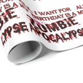 Birthday Time Zombie Apocalypse Cadeaupapier (Rol Hoek)