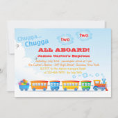 Birthday Train 2 jaar oude uitnodiging (Voorkant)