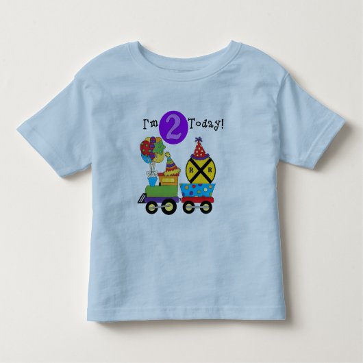 Birthday Train 2e verjaardag T-shirts en cadeautje (Voorkant)