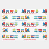 Birthday Train Inpakpapier Vel (Voorkant)